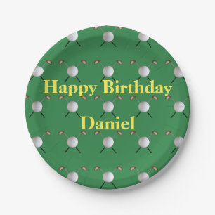 Golf Birthday Paper Plates (Customizable)