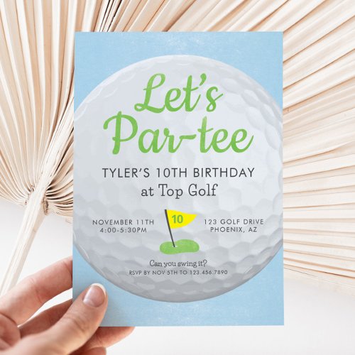 Golf Birthday Par_tee Invitation