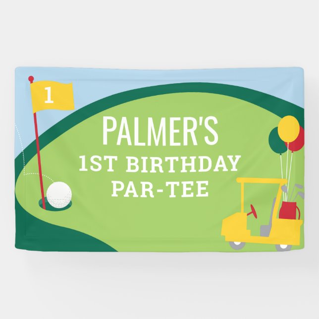 Golf Birthday Par-Tee Large Banner Sign (Horizontal)