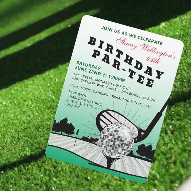 Golf Birthday Par-tee Party Invitation (Creator Uploaded)