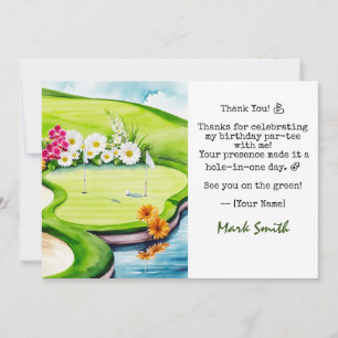 Golf  Birthday Par tee party  Thank You Card