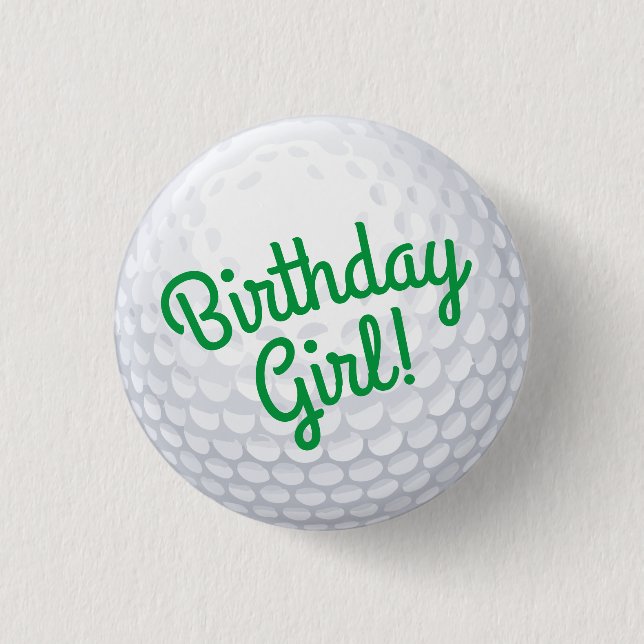 Golf Birthday Party Button (Front)
