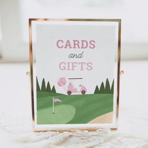Golf Birthday Party Cards and Gifts Sign
