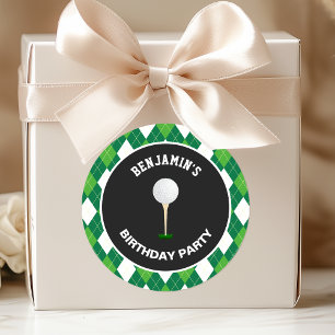 Golf Birthday Party Favor Sticker