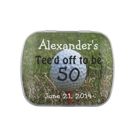 Golf Birthday Party Favors-mint Candy Tin