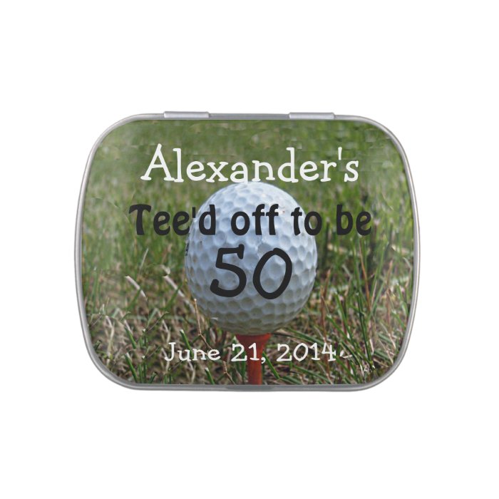 Golf Birthday Party Favors Mint Candy Tins