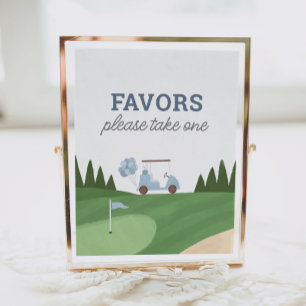 Golf Birthday Party Favors Sign