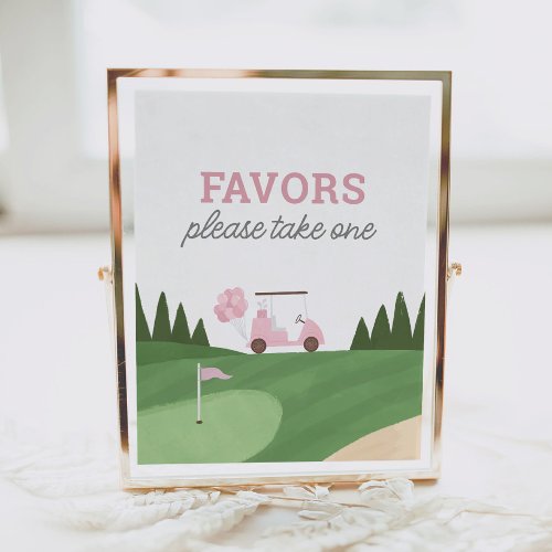 Golf Birthday Party Favors Sign