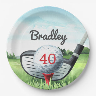 Golf Birthday Party I Let's Par-Tee! Paper Plates