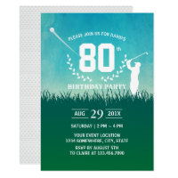 Golf Birthday Party Invitation
