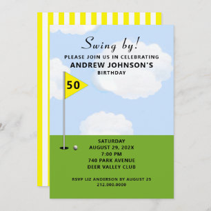Golf Birthday Party Invitation