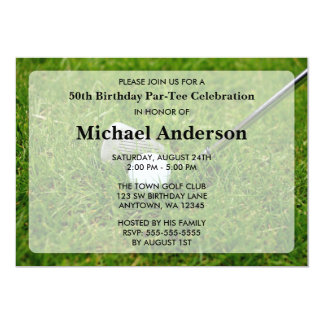 Golf Birthday Party Invitation