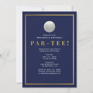 Golf Birthday Party Invitation