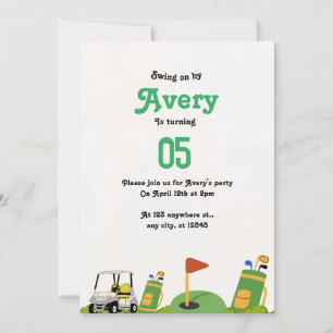 Golf Birthday Party Invitation