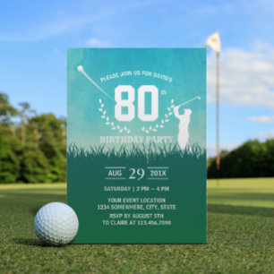 Golf Birthday Party Invitation