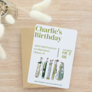 Golf Birthday Party  Invitation