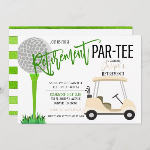 Golf Birthday Party Invitation