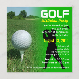 Golf Birthday Party Invitation