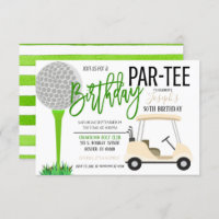 Golf Birthday Party Invitation