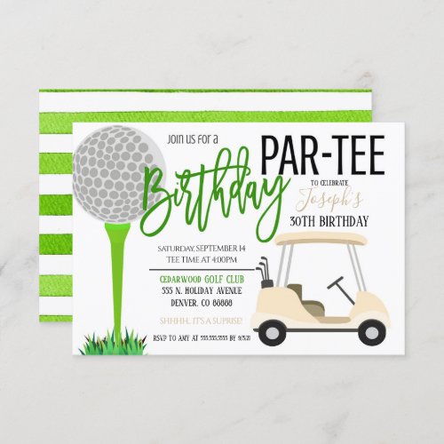 Golf Birthday Party Invitation