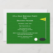 Golf Birthday Party Invitation 18th Golf Hole (Front)