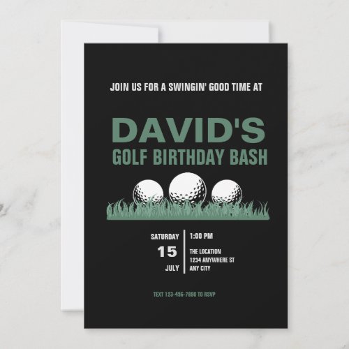 Golf Birthday Party Invitation for Him