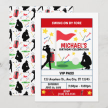 Golf Birthday Party Invitation (Men)