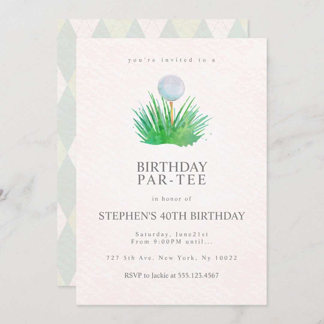 Golf Birthday Party Invitations Zazzle