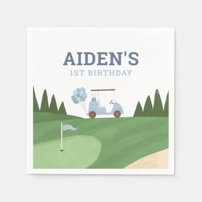 Golf Birthday Party Napkins (Front)