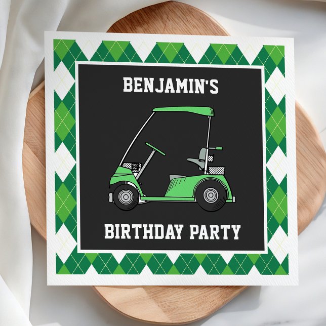 Golf Birthday Party Paper Napkins (Creator Uploaded)