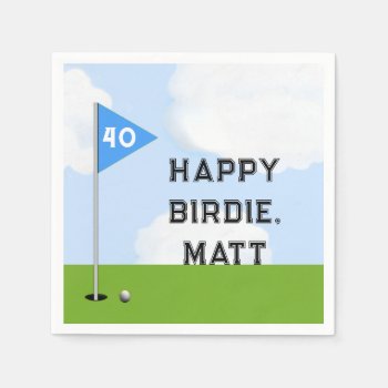 Golf Birthday Party Paper Napkins by partygames at Zazzle