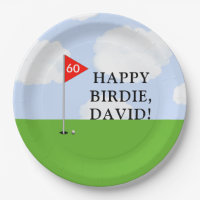 golf birthday party paper plate