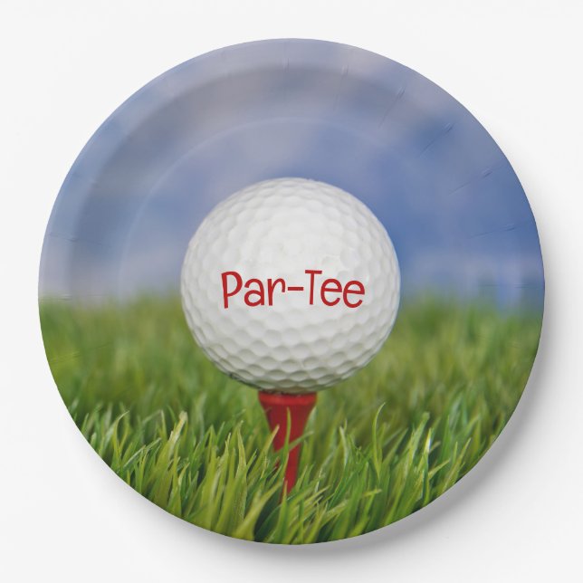 Golf Birthday Party  Paper Plates (Front)