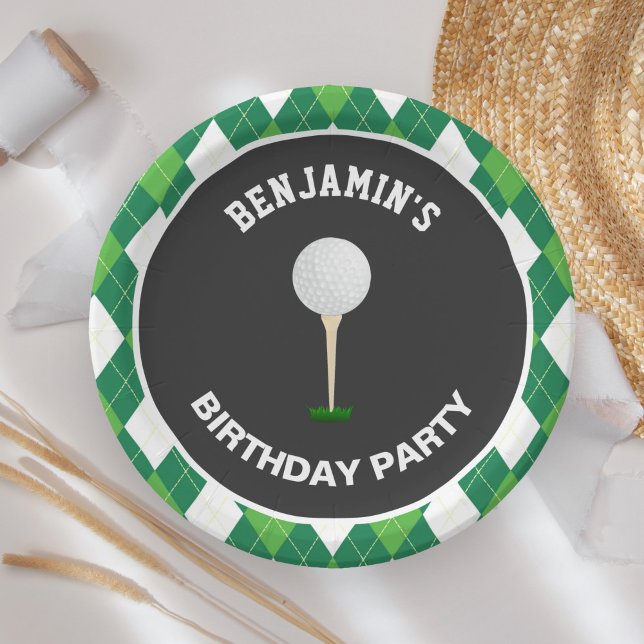 Golf Birthday Party Paper Plates (Creator Uploaded)