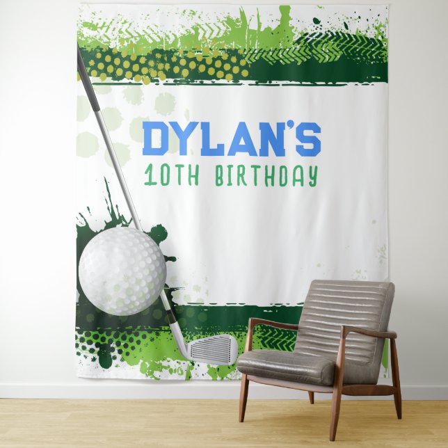 Golf Birthday Party Photo-Op Kids Backdrop  (In Situ)
