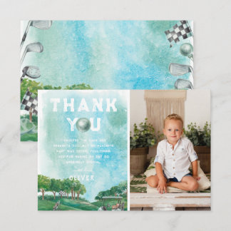 Golf Birthday Party | Photo Thank You Card