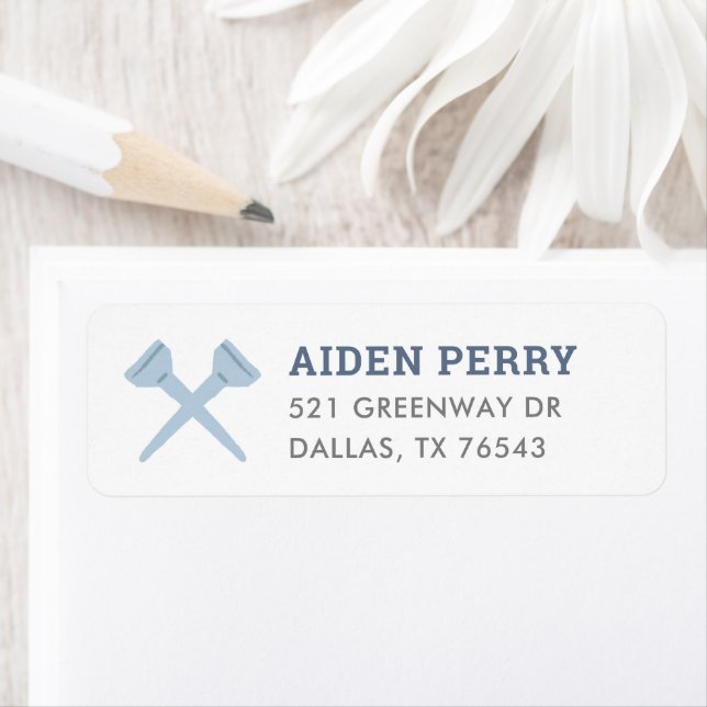 Golf Birthday Party Return Address Label (Insitu)