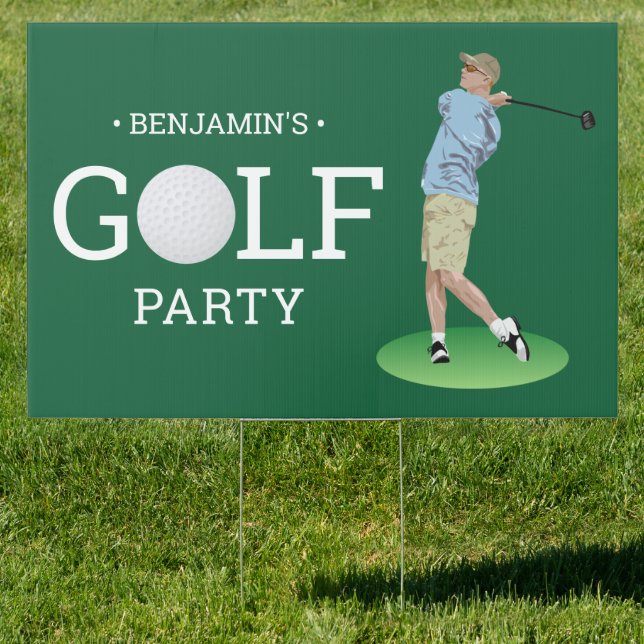 Golf Birthday Party Sign (Insitu)