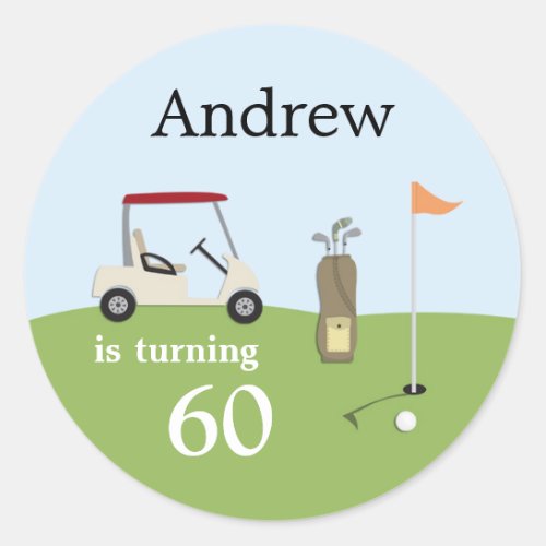 Golf Birthday Party Stickers