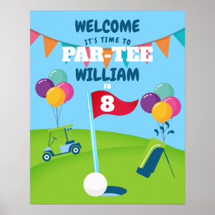 Golf Birthday Party Welcome Sign