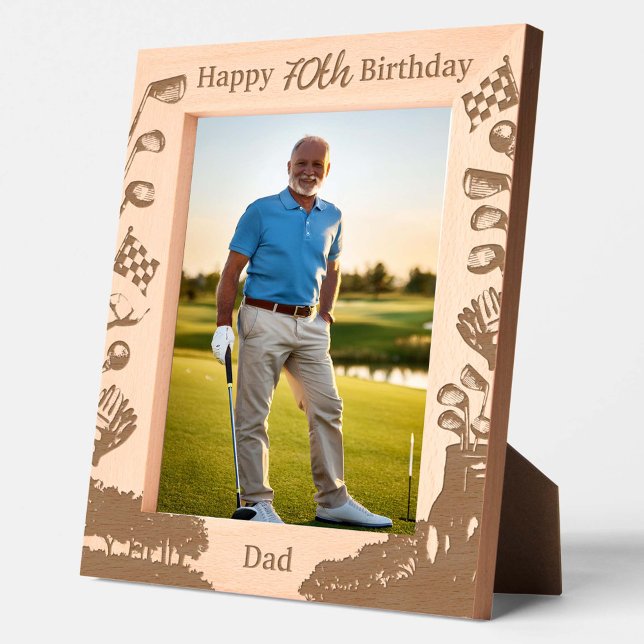 Golf Birthday Retirement Dad Grandpa Photograph Engraved Frames (Creator Uploaded)