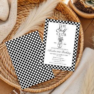 Golf Birthday Retro Club Party Old Money Invitation
