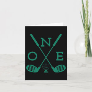 Golf Birthday Shirt 1st Birthday Hole In One Boys Card