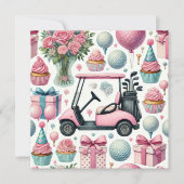 Golf Birthday themed for Lady Girl Pink Lover (Front)