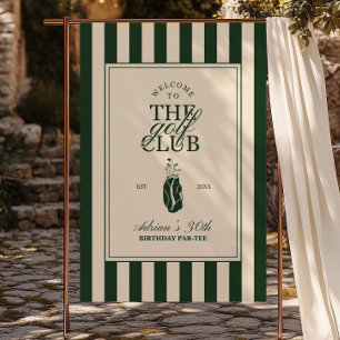 Golf Birthday Welcome Sign Template Editable Let's
