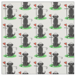 Golf Black Labrador Retriever Dog - Cute Fabric