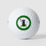 Golf Black Labrador Retriever Dog - Cute Golf Balls