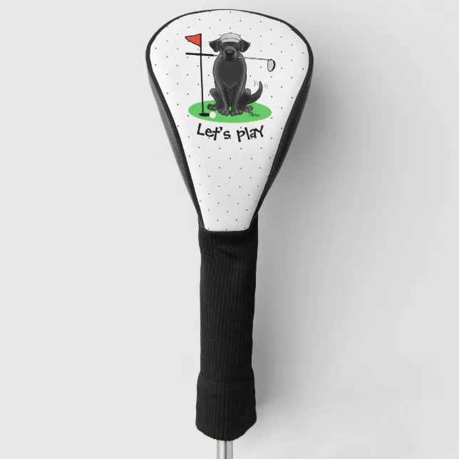 Golf Black Labrador Retriever Dog Cute Golf Head Cover Zazzle