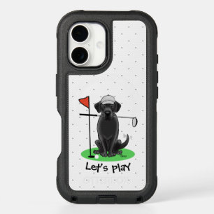 Golf Black Labrador Retriever Dog - Cute iPhone 16 Case