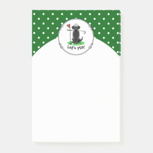 Golf Black Labrador Retriever Dog - Cute Post-it Notes